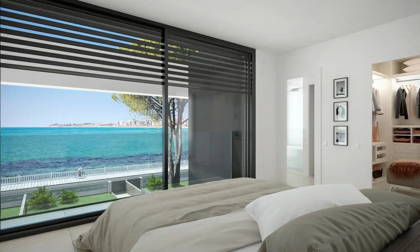 Schlafzimmer von Einfamilien-Reihenhaus zum Verkauf in El Campello mit Privatgarten, Terrasse und Abstellraum