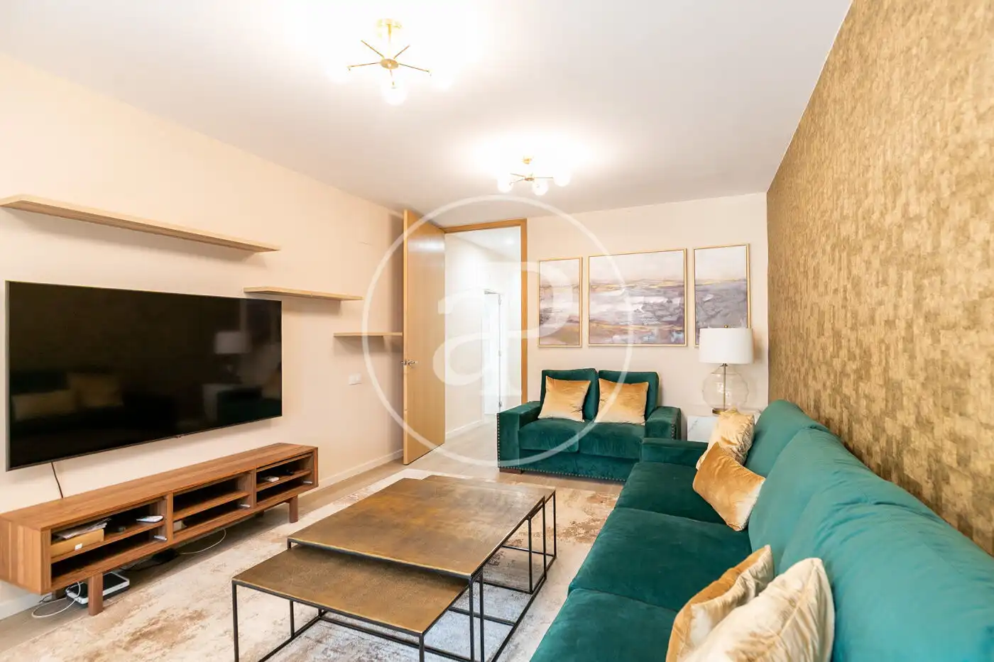 Sala de estar de Piso en venta en Barcelona con Aire acondicionado, Calefacción y Amueblado