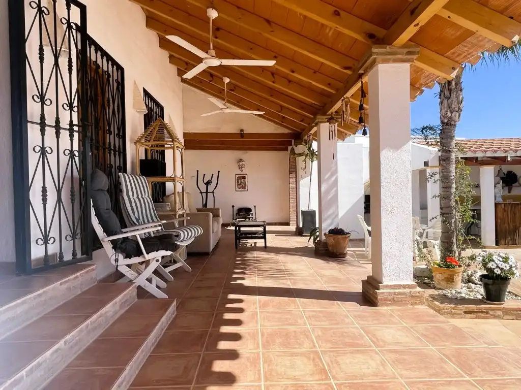 Terrassa de Casa o xalet en venda en Mojácar amb Aire condicionat, Jardí privat i Terrassa
