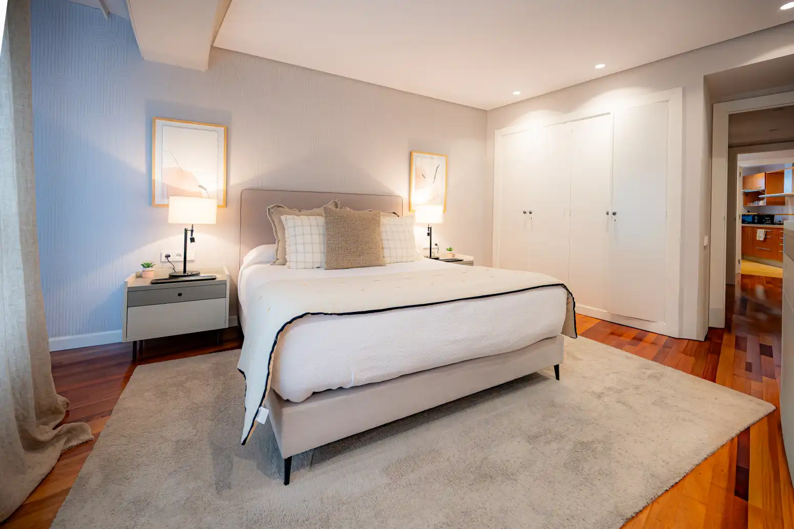 Bedroom of Flat for sale in Oviedo   with Heating, Parquet flooring and Terrace