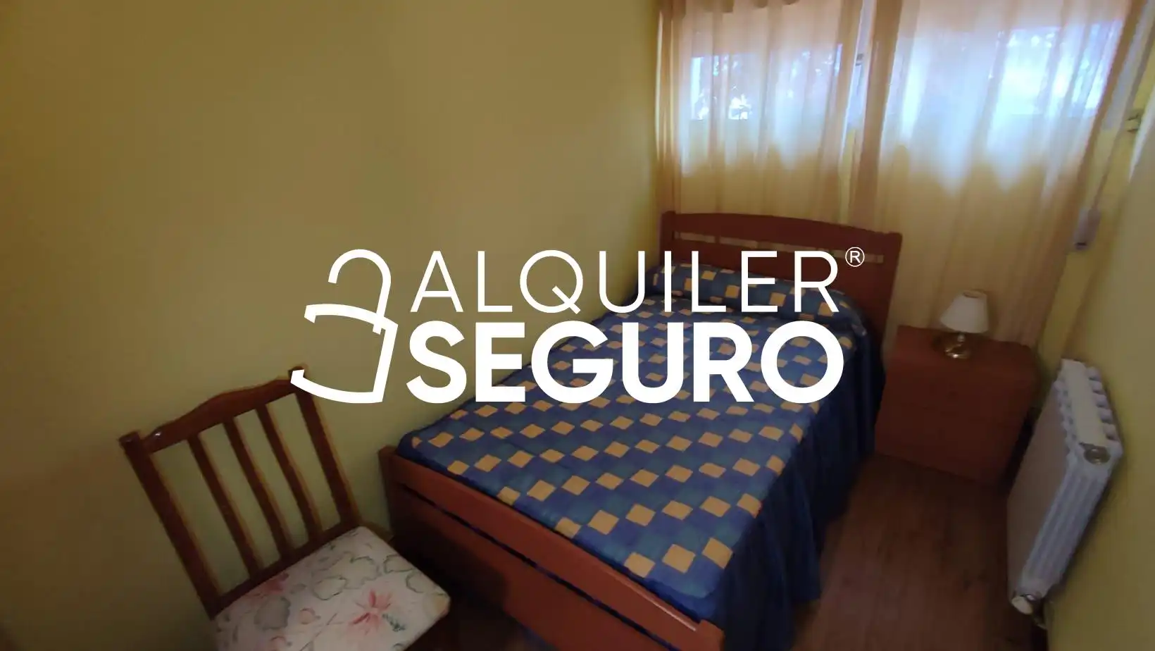 Schlafzimmer von Wohnung zur Miete in Madrid mit Heizung, Terrasse und Möbliert