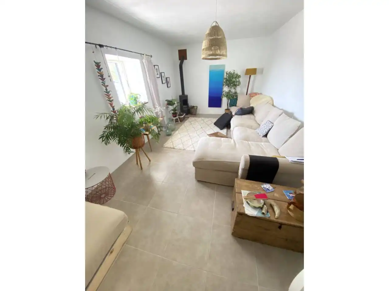 Sala d'estar de Finca rústica en venda en Fasnia amb Jardí privat, Terrassa i Moblat