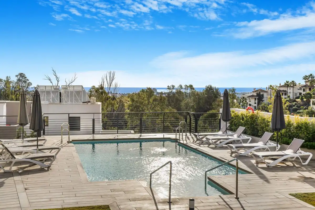 Piscina de Dúplex de alquiler en Marbella con Aire acondicionado, Terraza y Se aceptan mascotas