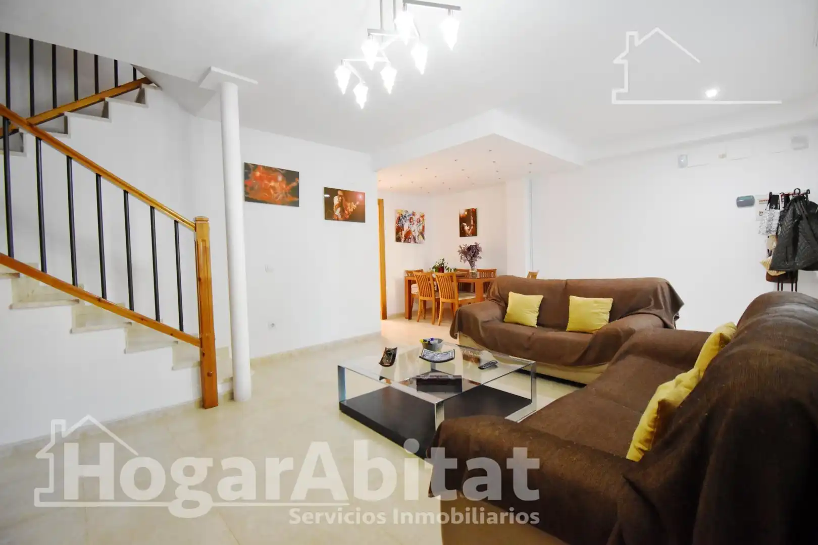 Wohnzimmer von Einfamilien-Reihenhaus zum Verkauf in Cullera mit Heizung, Terrasse und Abstellraum