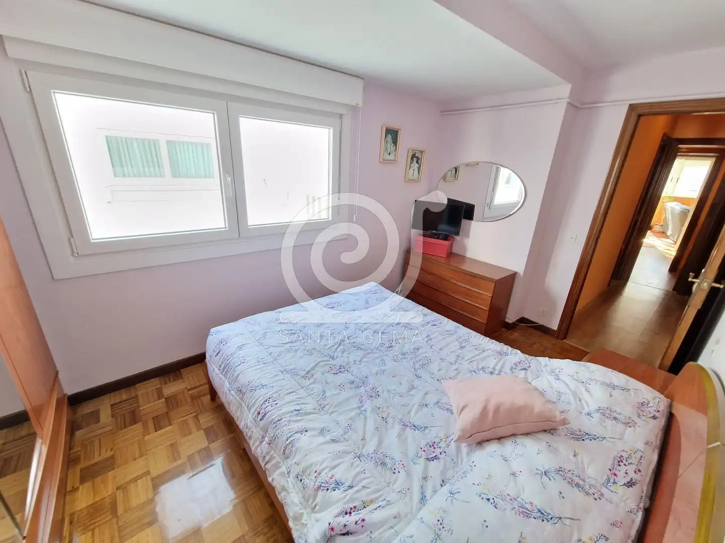 Bedroom of Flat for sale in A Coruña Capital   with Heating, Terrace and Furnished