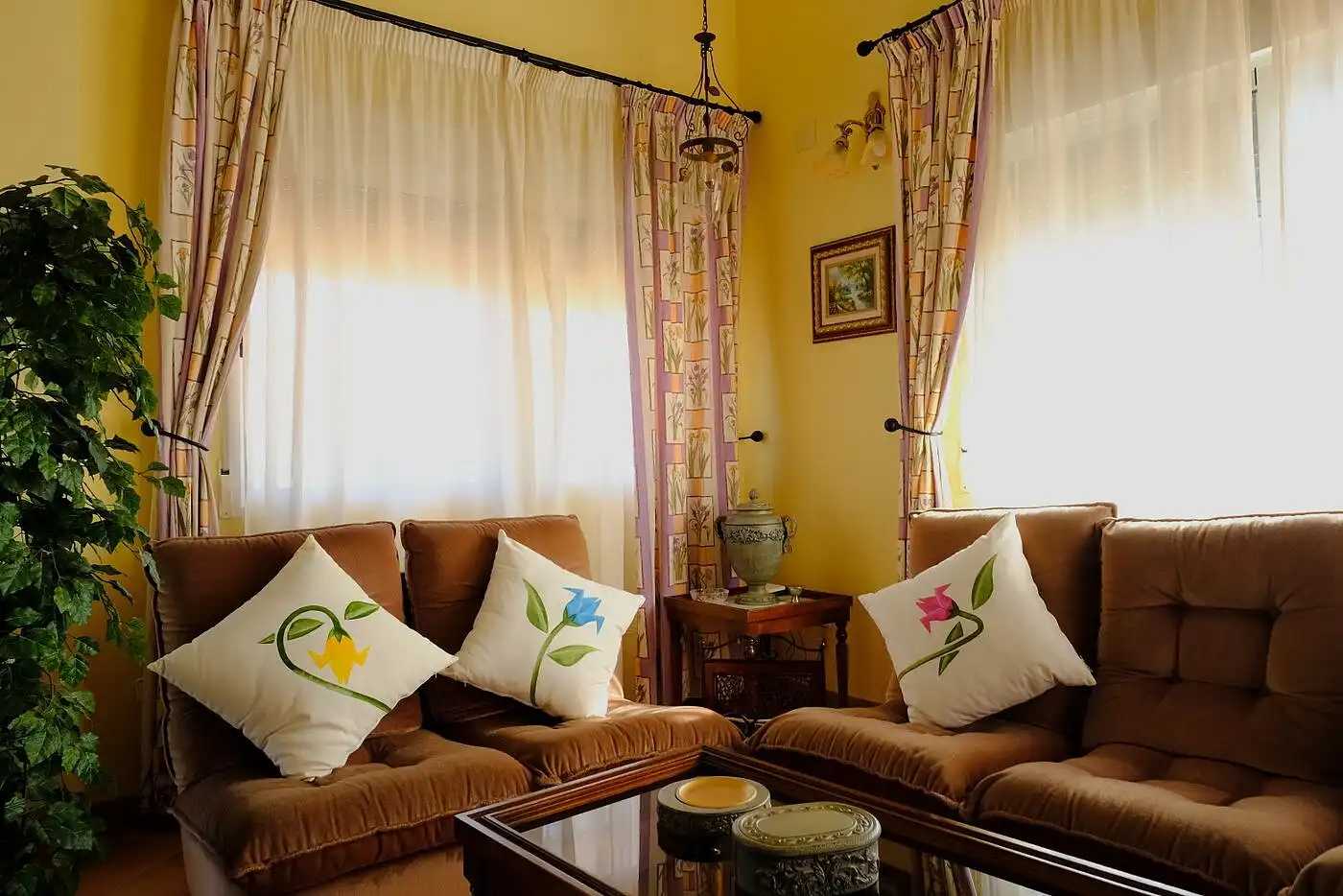 Sala d'estar de Casa o xalet en venda en Orihuela amb Aire condicionat, Jardí privat i Terrassa