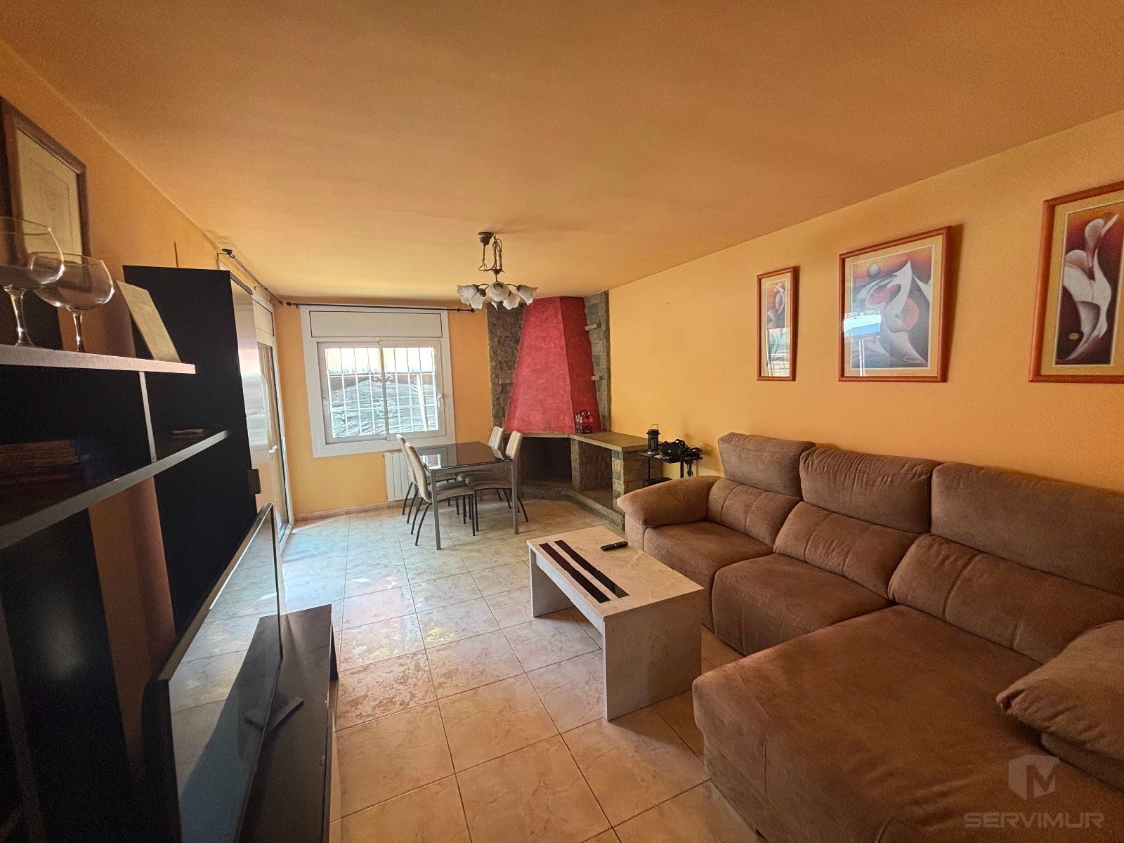 Sala de estar de Casa adosada en venta en Vic