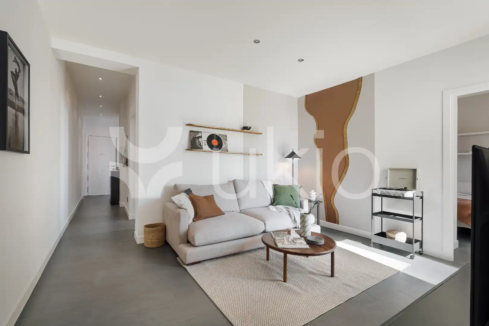 Sala de estar de Apartamento de alquiler en Madrid con Aire acondicionado, Calefacción y Terraza