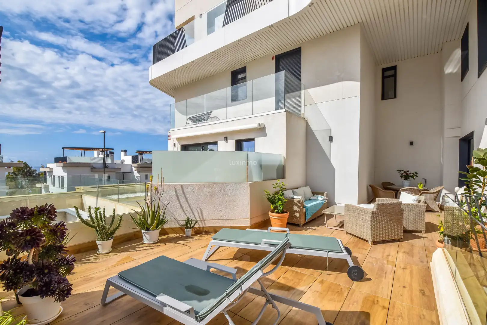Terraza de Dúplex en venta en Villajoyosa / La Vila Joiosa con Aire acondicionado, Calefacción y Jardín privado