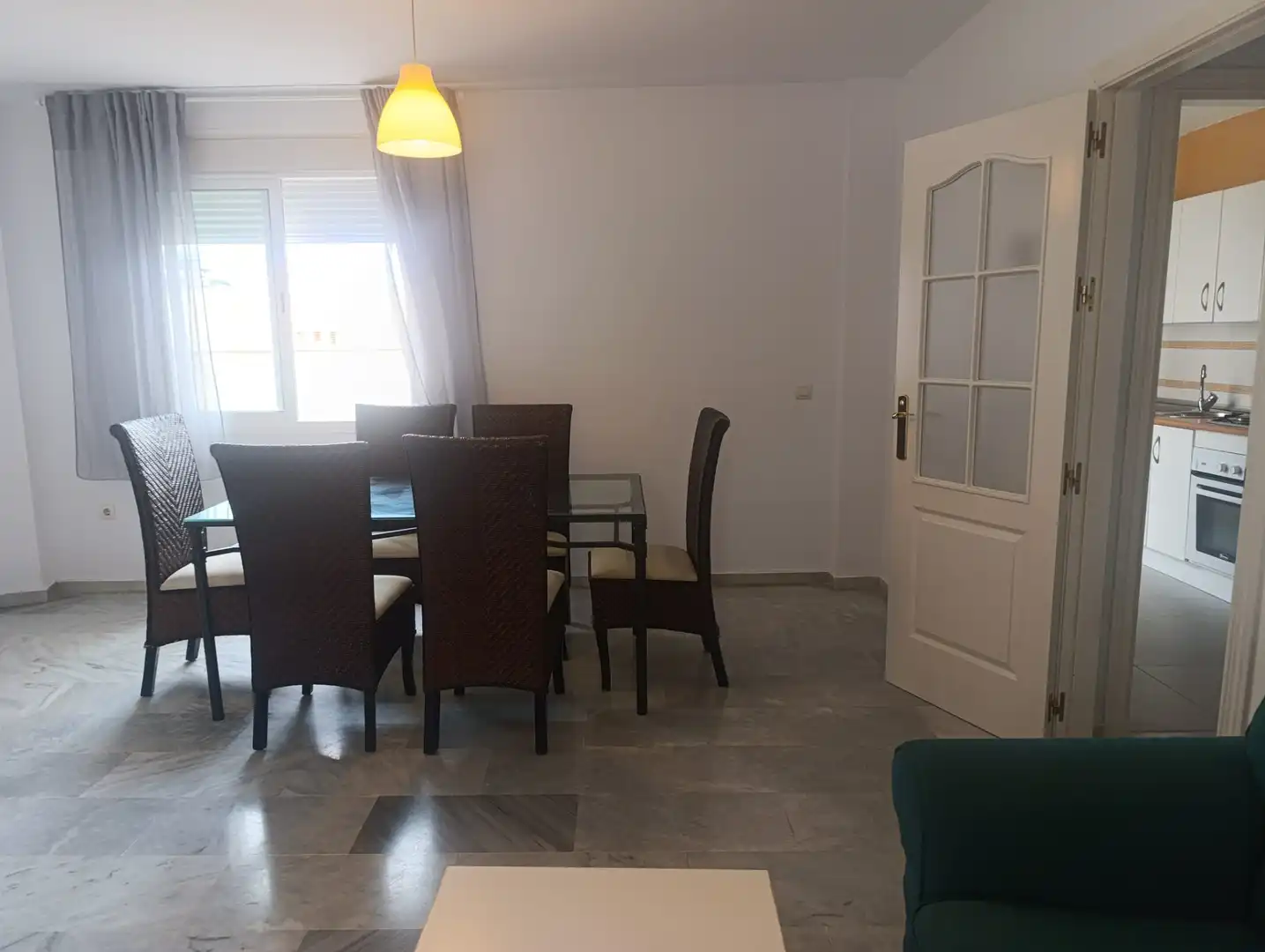 Comedor de Apartamento de alquiler con opción a compra en Málaga con Aire acondicionado, Terraza y Trastero