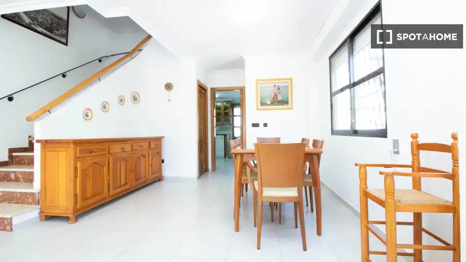 Dining room of Flat for rent in Sueca  with Air Conditioner, Heating and Furnished