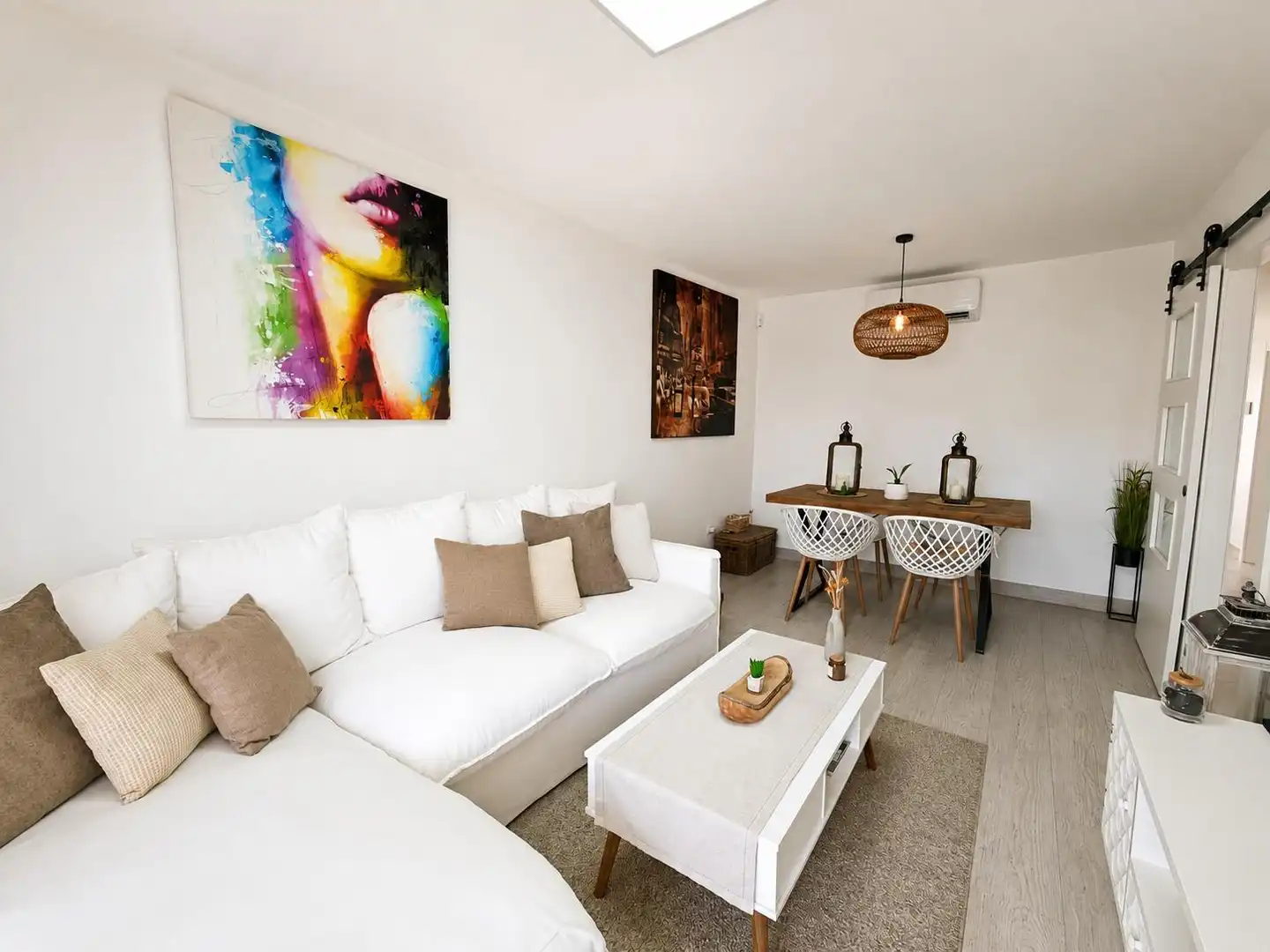 Living room of Flat for sale in Santa Pola  with Air Conditioner, Heating and Parquet flooring