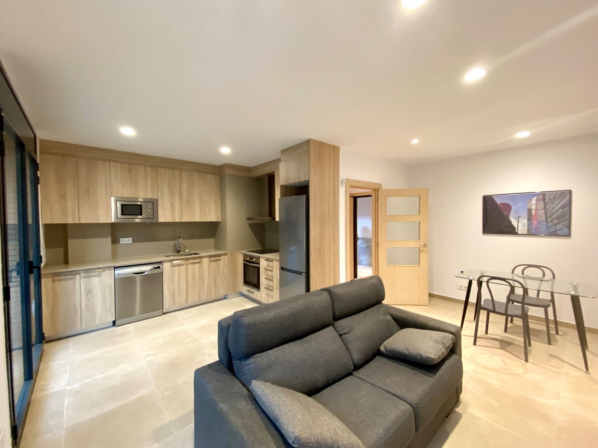 Sala de estar de Piso de alquiler en  Barcelona Capital con Aire acondicionado, Calefacción y Parquet