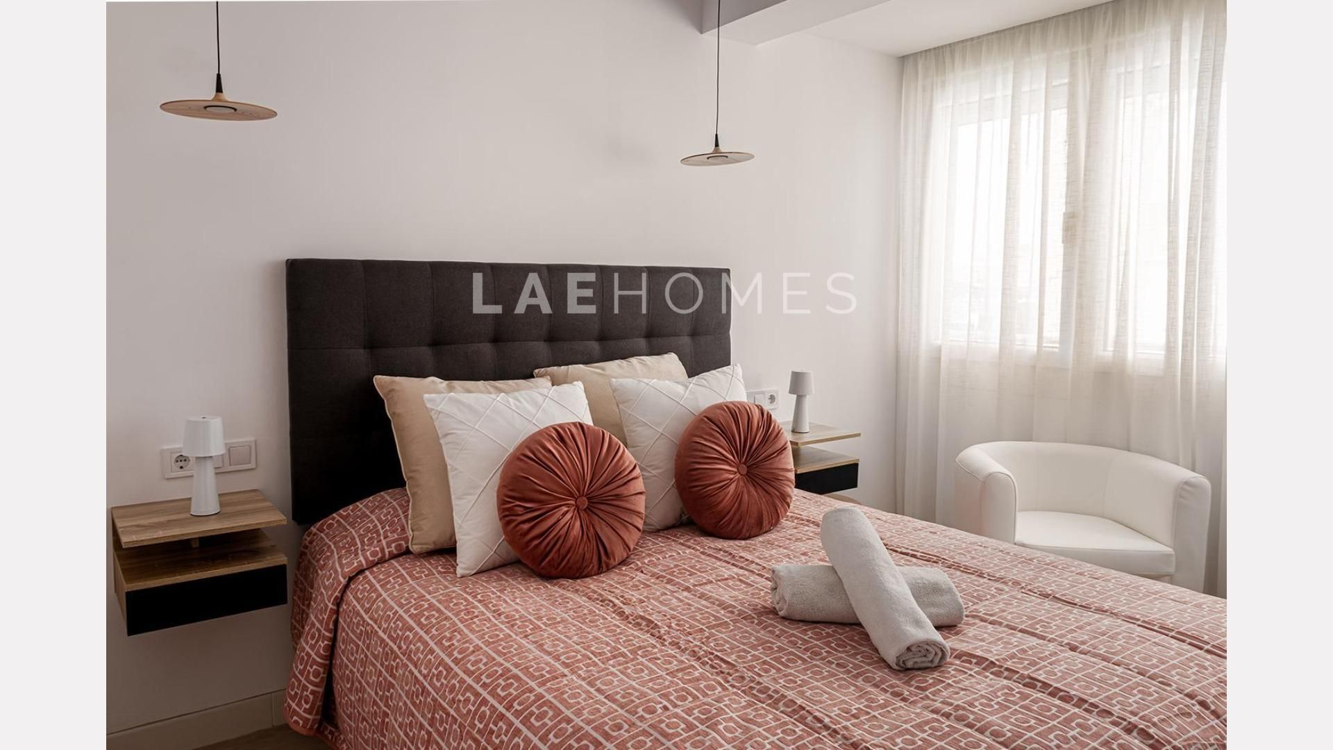 Dormitori de Pis de lloguer en Málaga Capital amb Aire condicionat, Calefacció i Terrassa