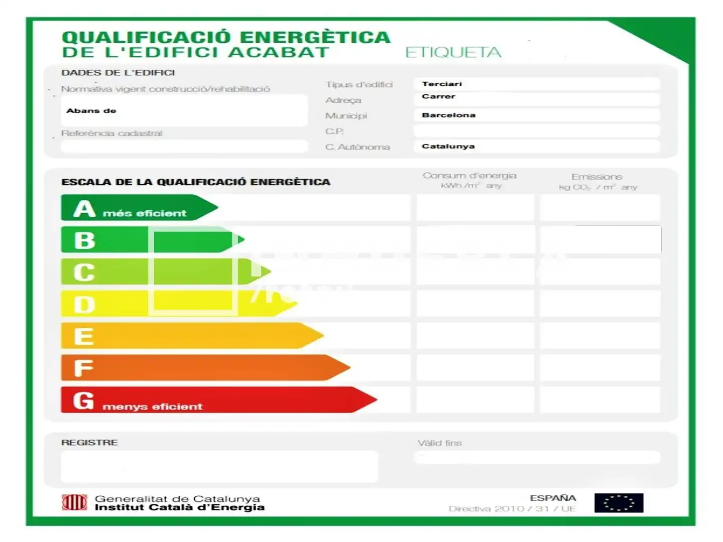 Außenansicht von Geschaftsraum zum Verkauf in Barcelona mit Klimaanlage und Terrasse