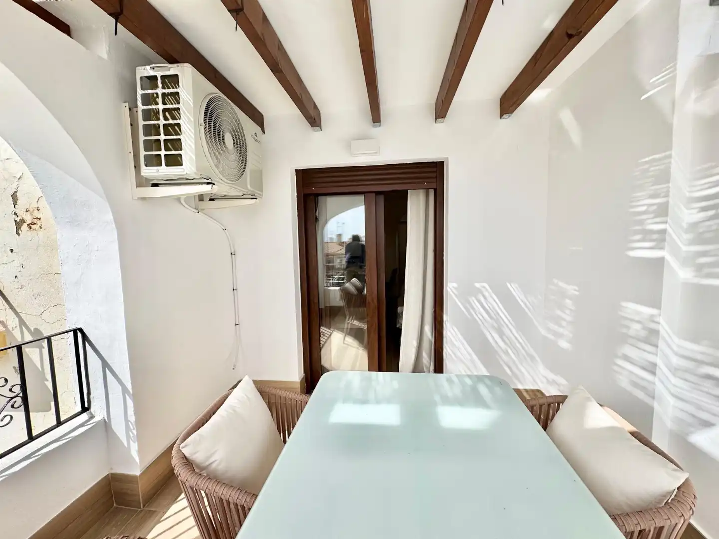 Terrasse von Wohnungen zur Miete in San Javier mit Klimaanlage, Terrasse und Schwimmbad