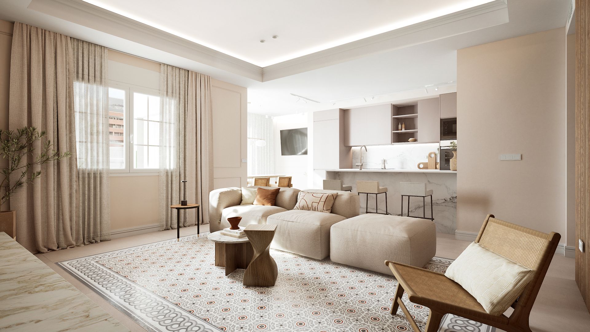 Living room of Flat for sale in  Barcelona Capital  with Air Conditioner, Heating and Oven