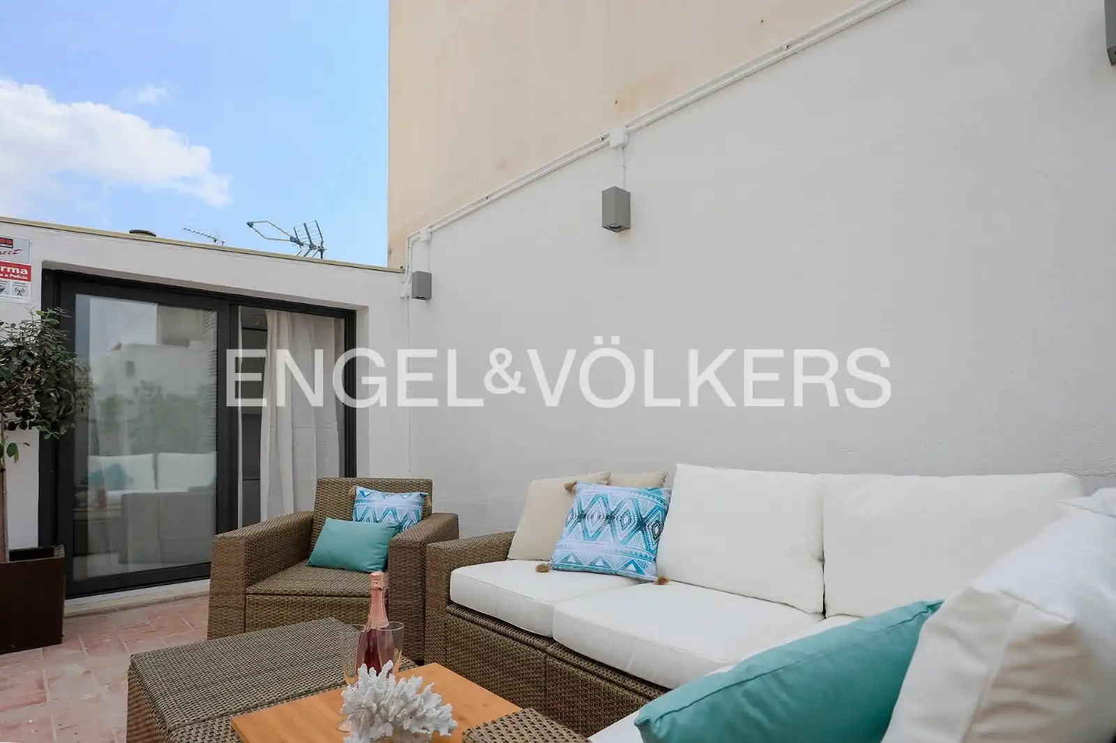 Terrace of Attic for rent in Barcelona  with Air Conditioner, Heating and Parquet flooring