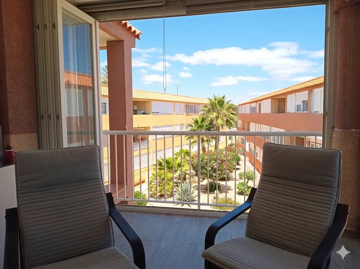 Terraza de Apartamento en venta en La Manga del Mar Menor con Aire acondicionado