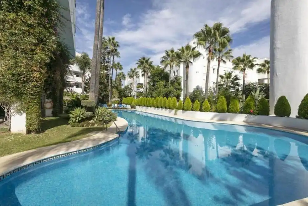 Piscina de Apartamento de alquiler en Marbella con Aire acondicionado, Terraza y Piscina