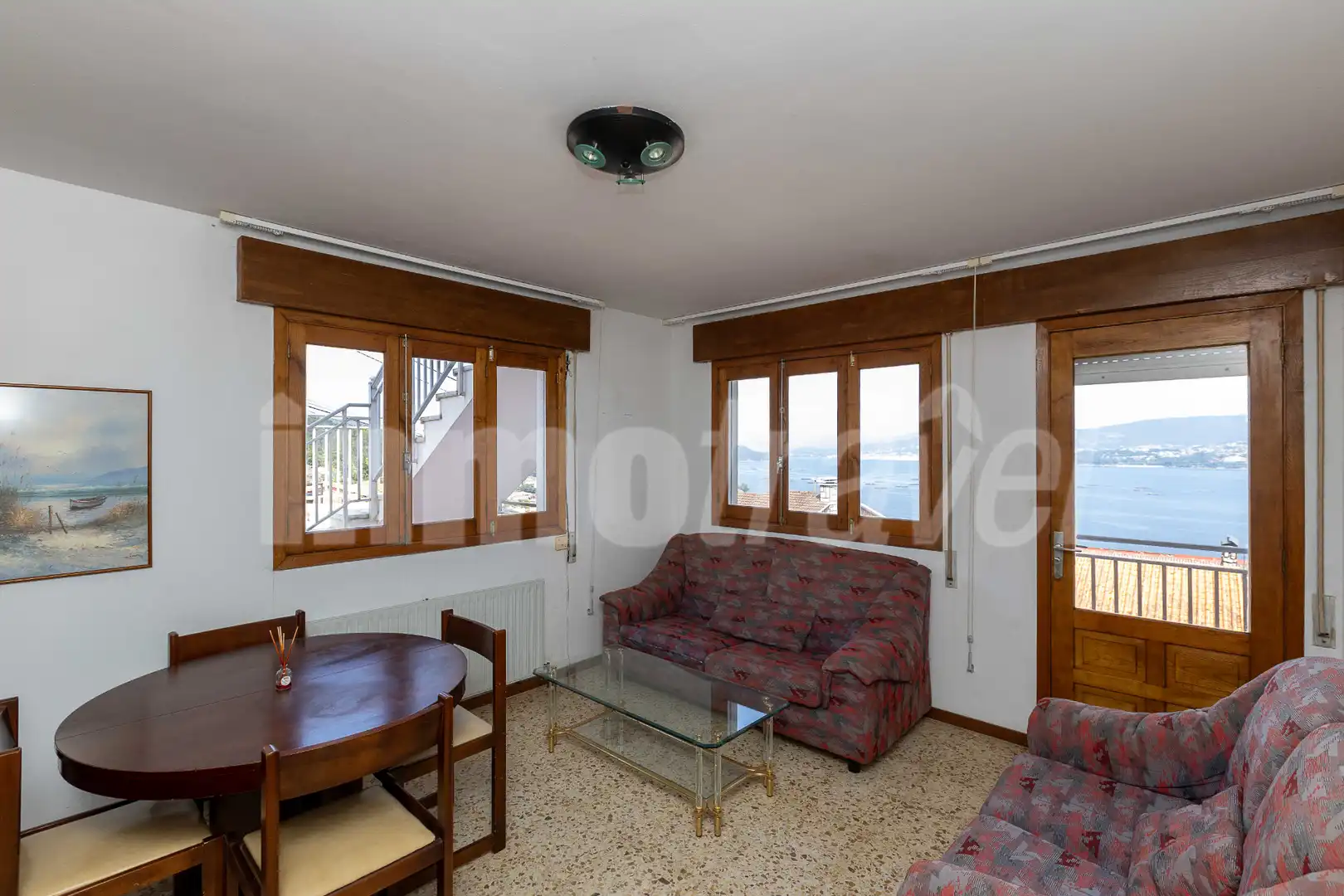 Sala de estar de Casa o chalet en venta en Sanxenxo con Calefacción, Jardín privado y Terraza