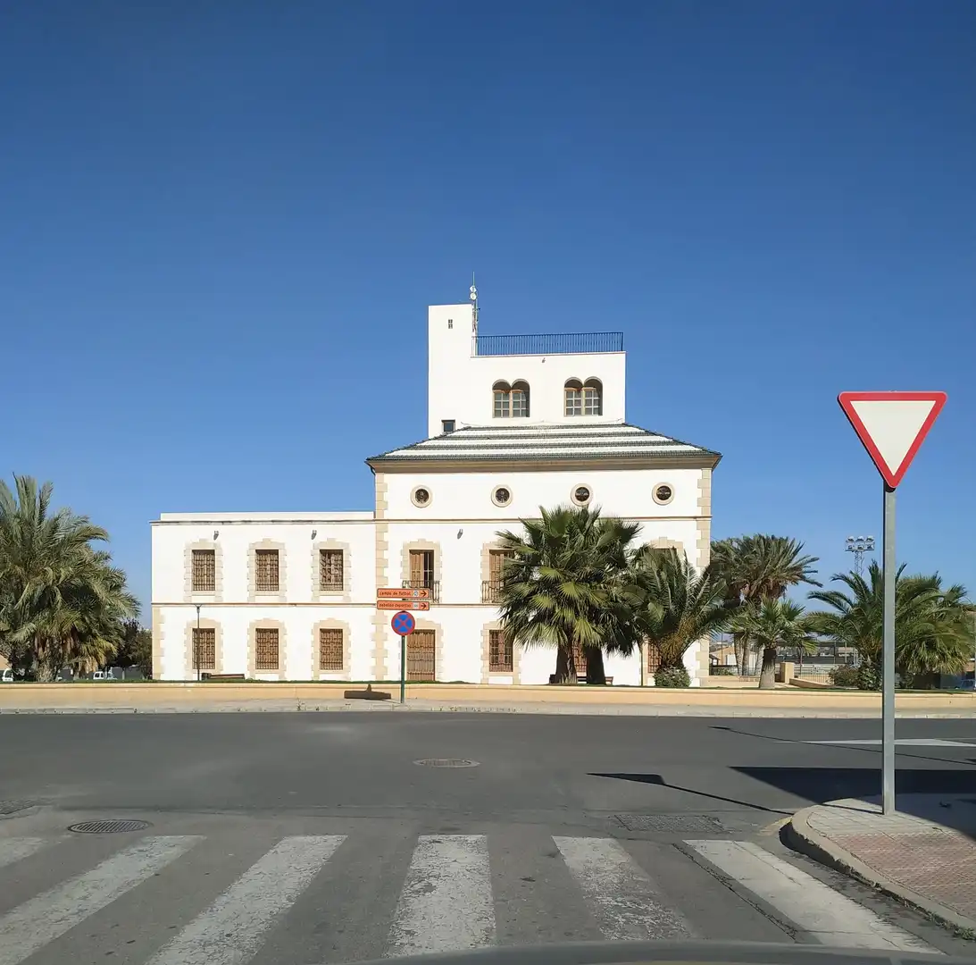 Vista exterior de Casa adosada en venta en Huércal de Almería con Jardín privado y Terraza