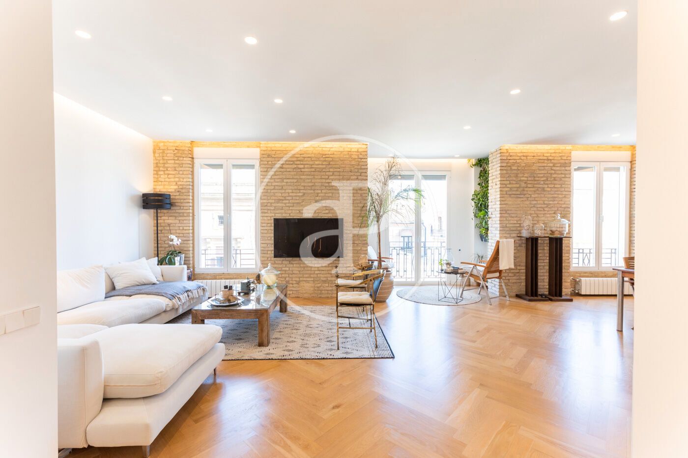 Living room of Flat to rent in  Valencia Capital  with Air Conditioner, Heating and Furnished