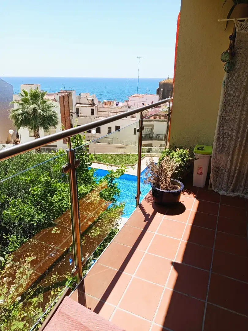 Swimming pool of Apartments for rent in Sant Pol de Mar  with Air Conditioner, Parquet flooring and Terrace