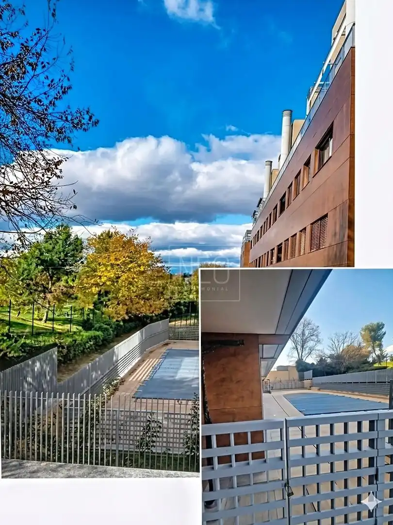 Exterior view of Flat for sale in Madrid  with Air Conditioner, Heating and Private garden