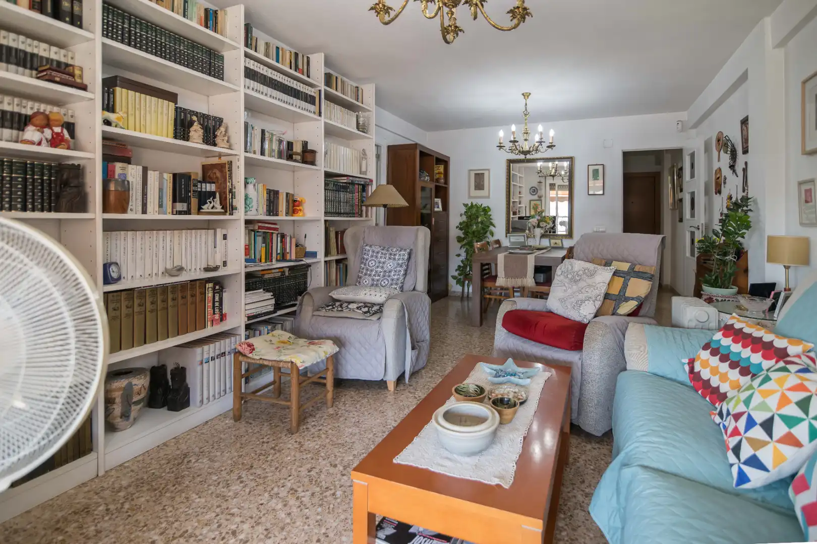 Sala d'estar de Pis en venda en Valencia amb Terrassa, Moblat i Balcó