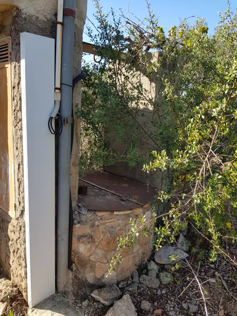 Terraza de Finca rústica en venta en Santa Oliva con Calefacción, Jardín privado y Piscina