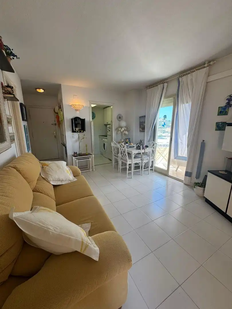 Sala de estar de Ático en venta en Calpe / Calp con Jardín privado, Terraza y Amueblado