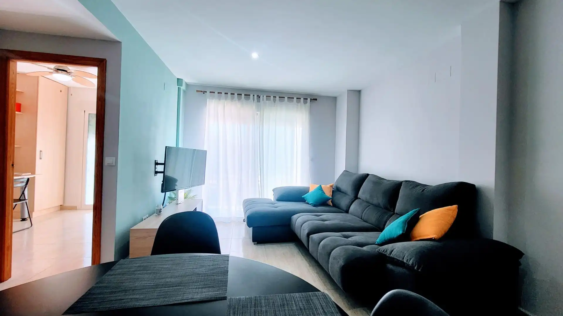 Living room of Flat for sale in Daimús  with Air Conditioner, Heating and Storage room