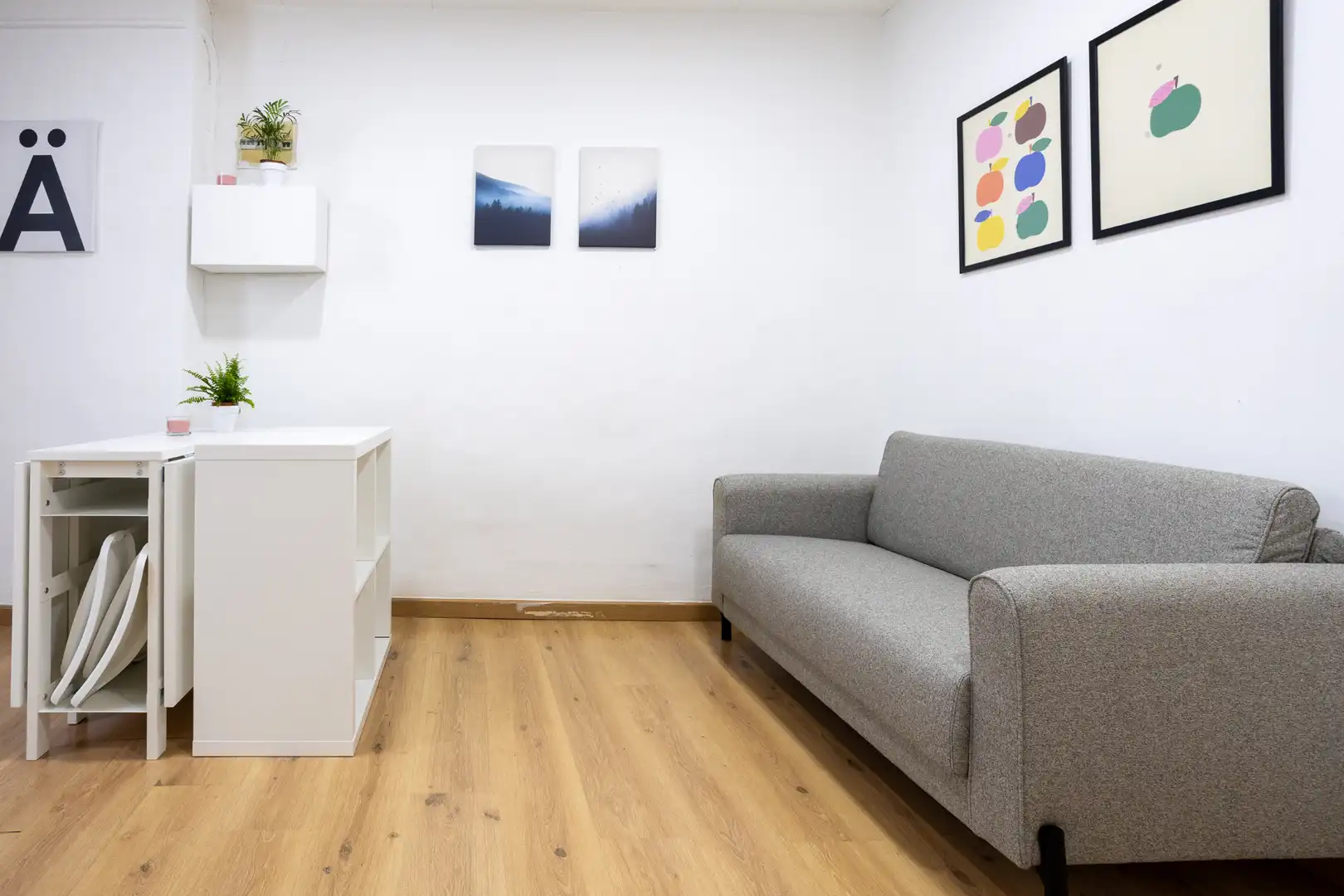 Sala de estar de Apartamento de alquiler en Barcelona con Parquet, Amueblado y Lavadora