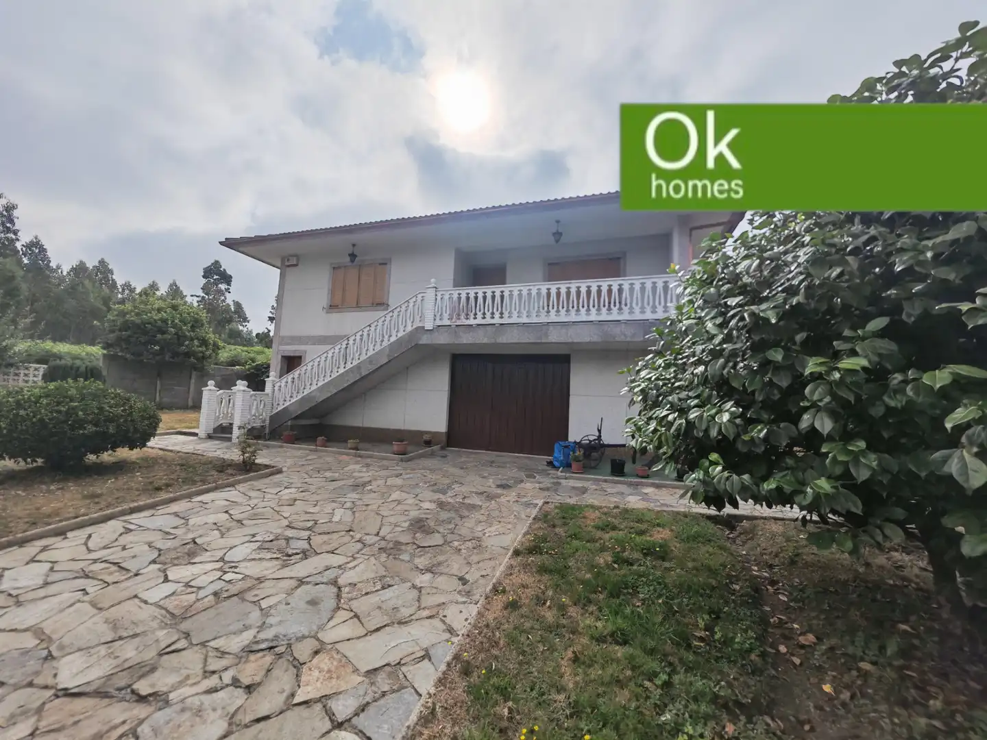 Vista exterior de Casa o chalet en venta en Mesía con Calefacción, Jardín privado y Parquet