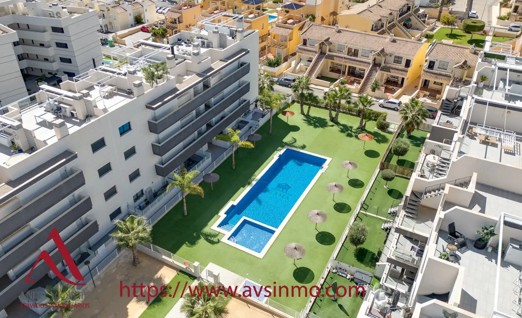 Piscina de Apartamento de alquiler en Orihuela con Aire acondicionado, Amueblado y Horno