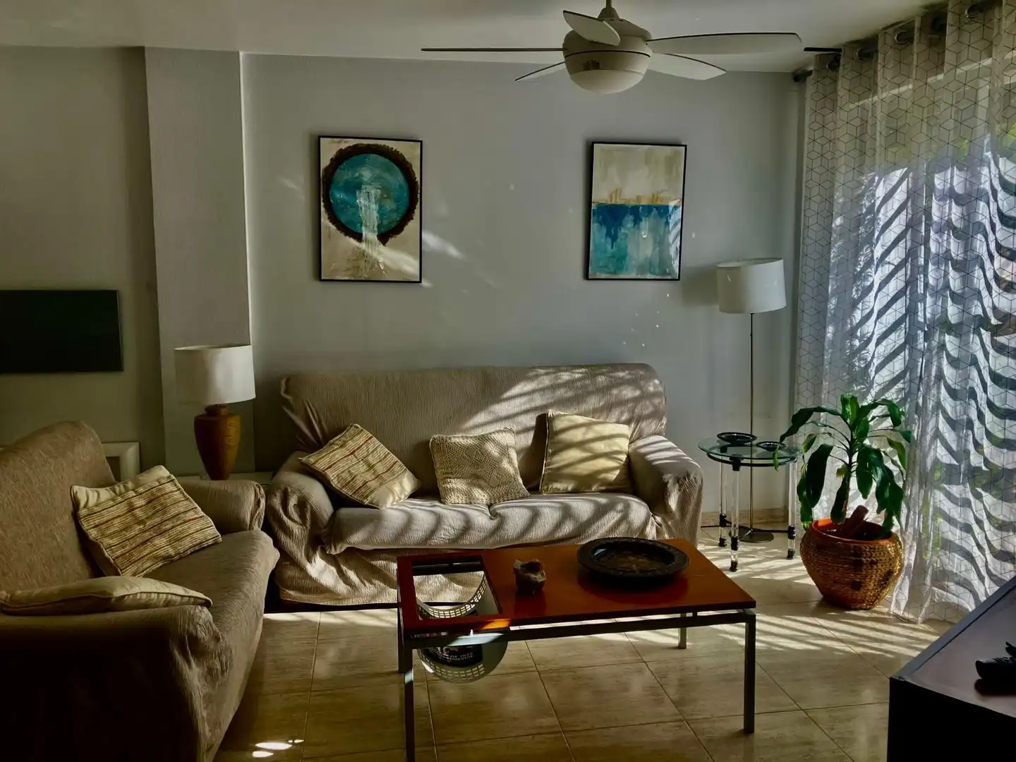 Living room of Duplexes for rent in Murcia  with Air Conditioner, Private garden and Terrace