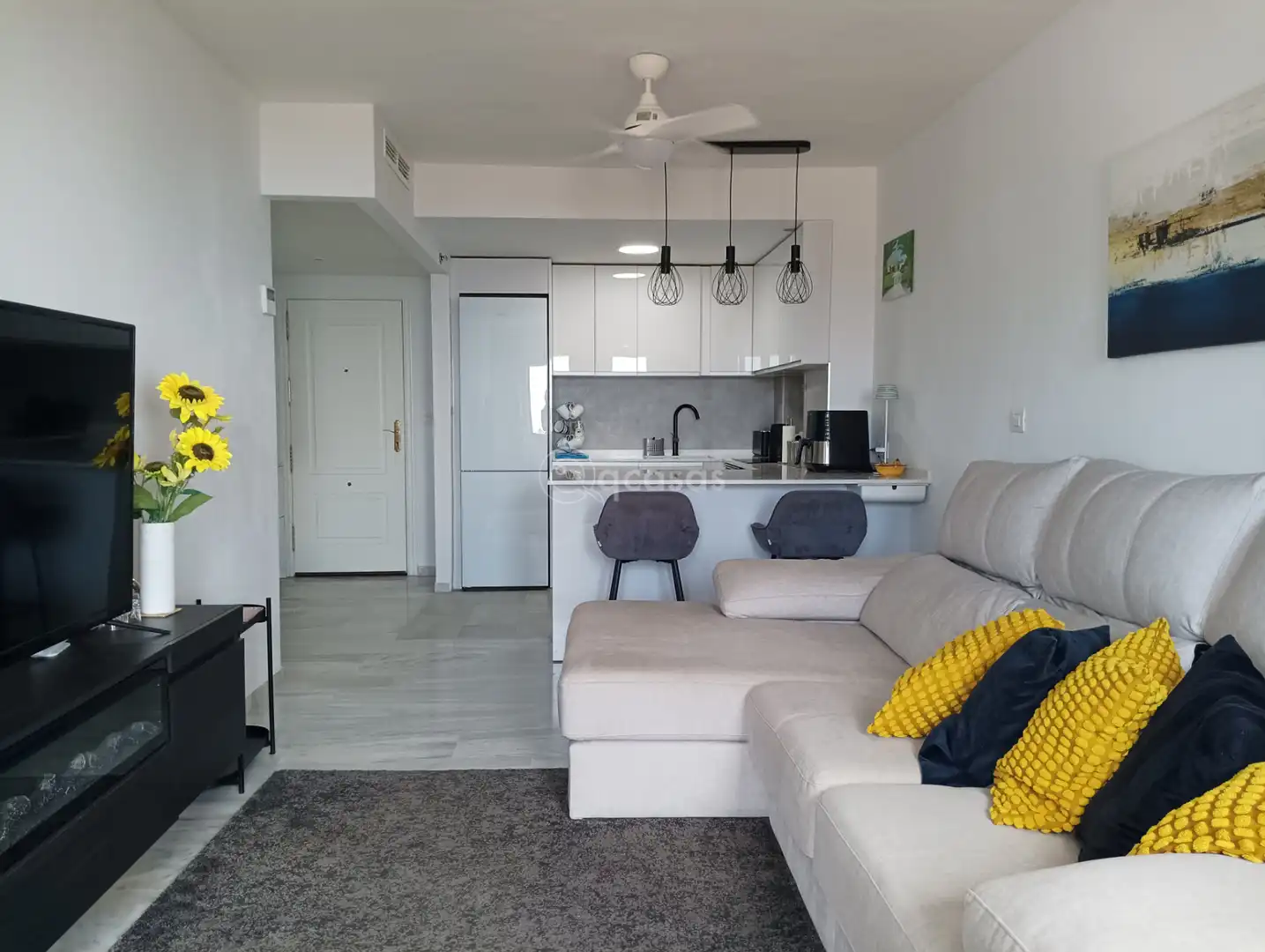 Sala de estar de Apartamento en venta en Benalmádena con Aire acondicionado, Calefacción y Terraza