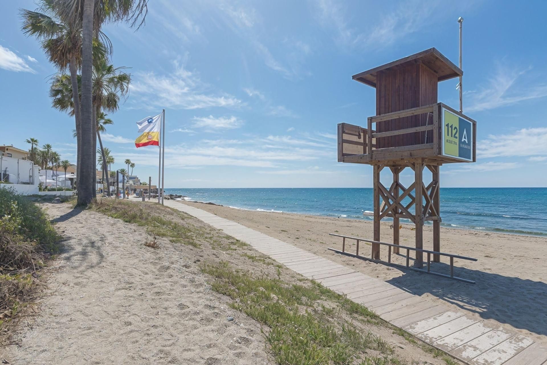 Exterior view of Single-family semi-detached for sale in Mijas  with Air Conditioner, Heating and Private garden
