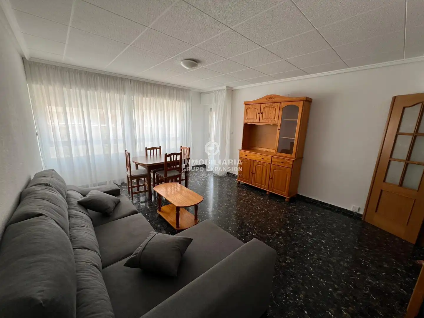 Living room of Flat for rent in Aspe  with Terrace, Balcony and Community pool