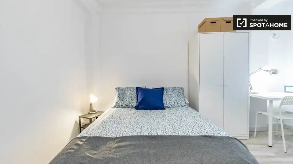 Bedroom of Flat for rent in Valencia  with Air Conditioner, Heating and Furnished