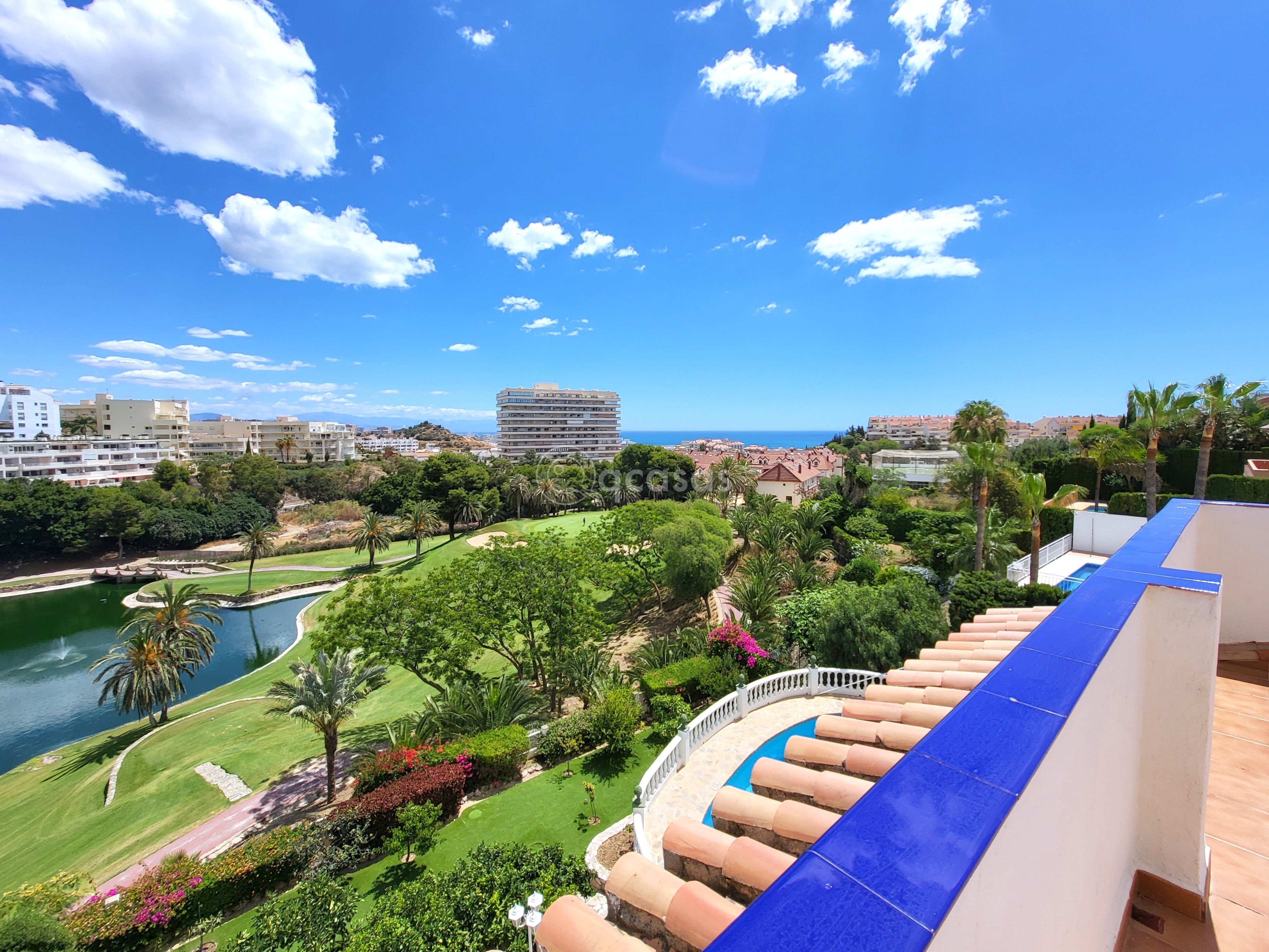 Garden of House or chalet to rent in Benalmádena  with Air Conditioner, Heating and Private garden