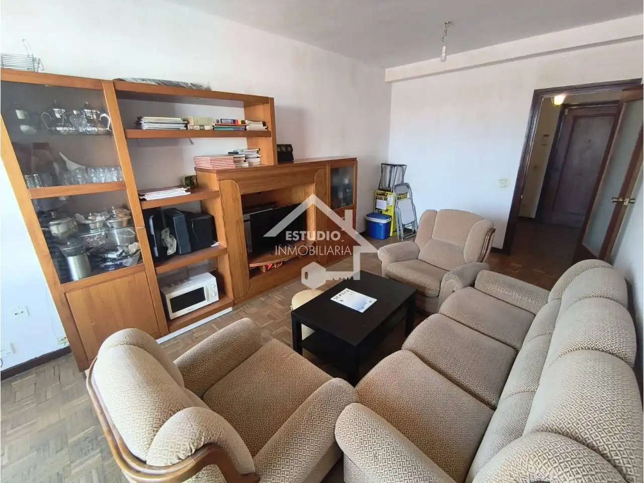 Sala de estar de Piso en venta en Mendavia con Calefacción, Parquet y Terraza
