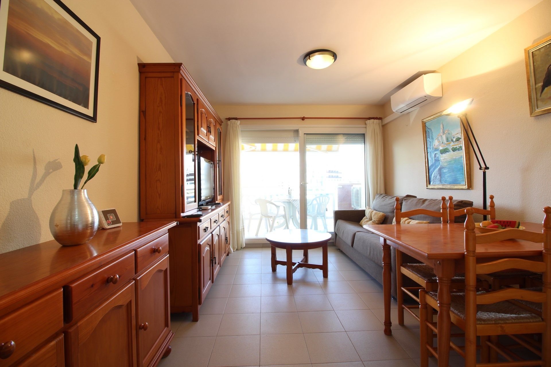 Living room of Flat for sale in Roses  with Heating and Terrace