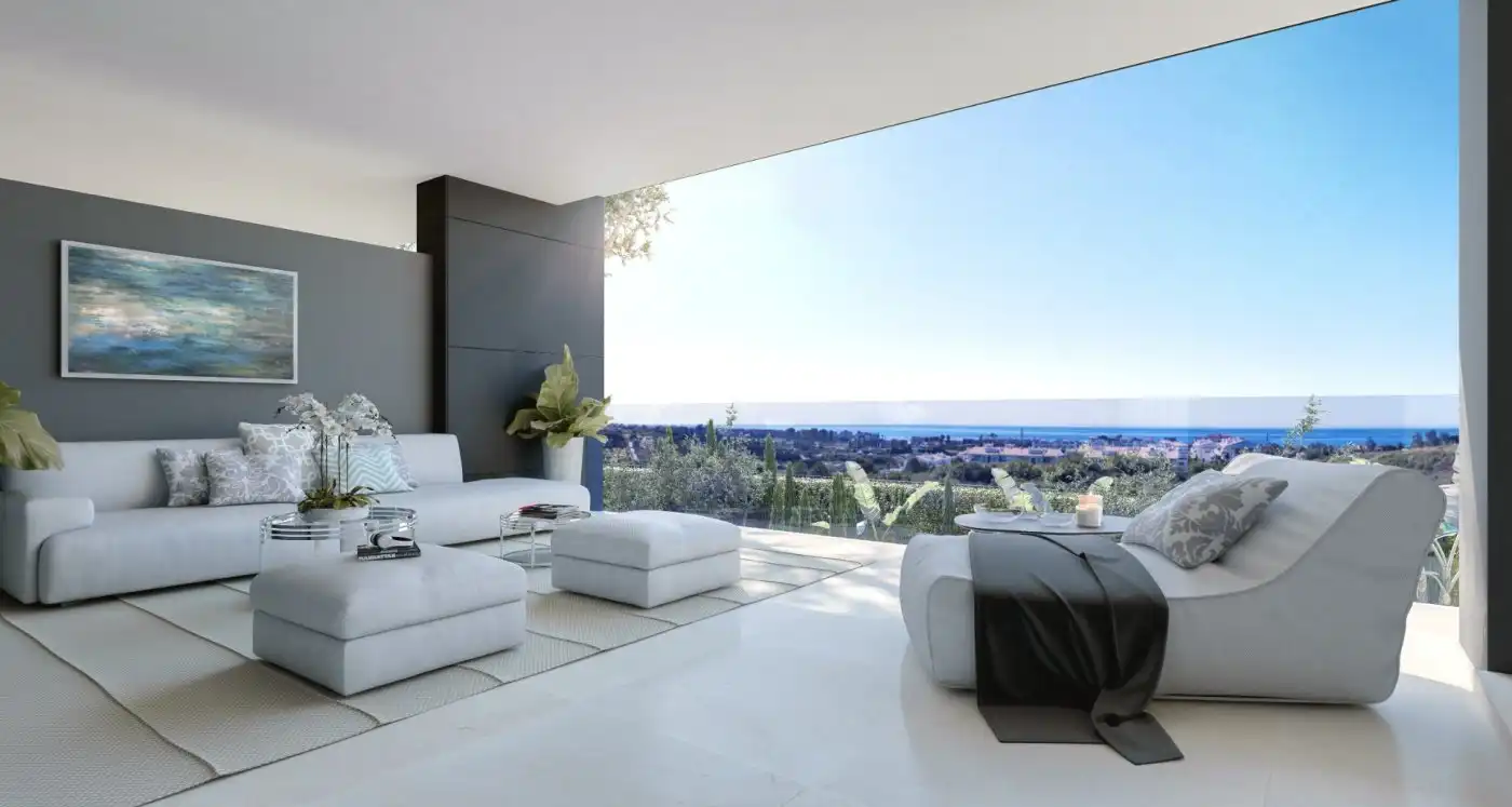 Sala de estar de Planta baja en venta en Estepona con Aire acondicionado, Calefacción y Terraza