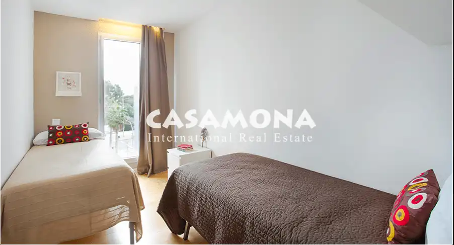 Schlafzimmer von Wohnungen zur Miete in Barcelona mit Klimaanlage, Heizung und Möbliert