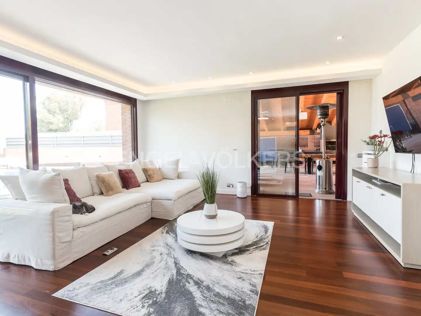 Living room of Houses for rent in Castelldefels  with Air Conditioner, Heating and Private garden