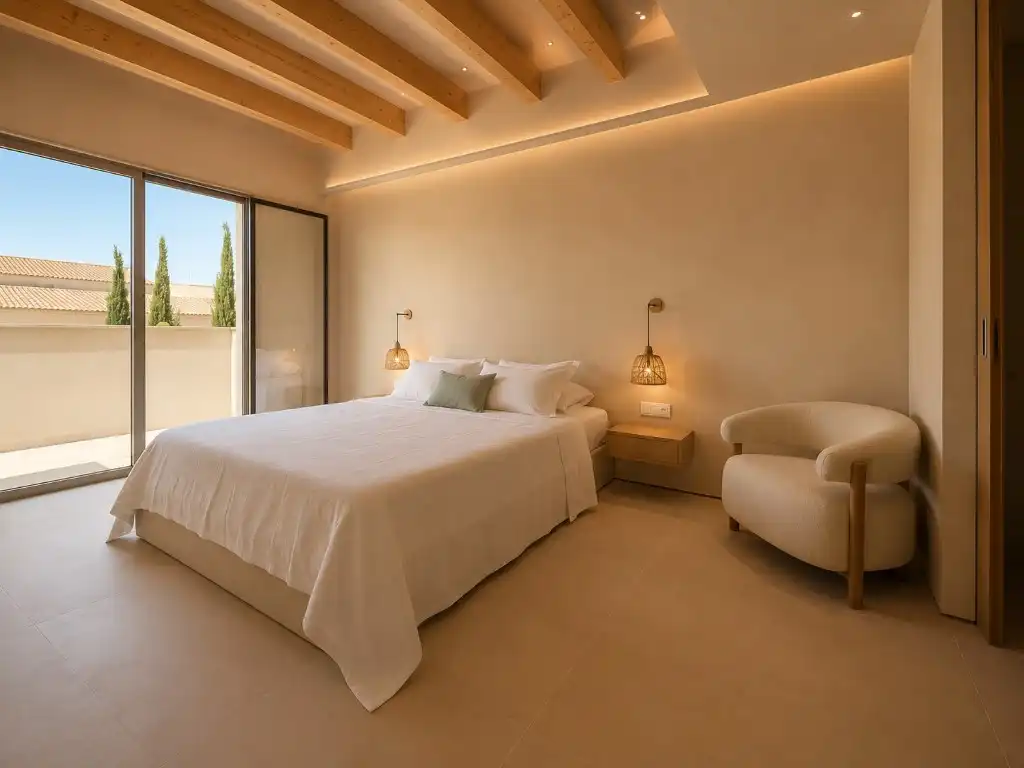 Habitación de Casa adosada en venta en Ses Salines con Aire acondicionado, Jardín privado y Terraza