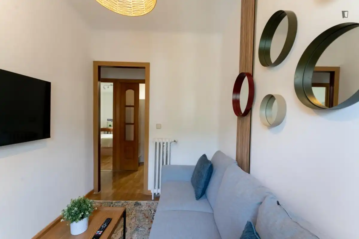 Sala d'estar de Apartament per a compartir en Madrid amb Calefacció, Moblat i Forn