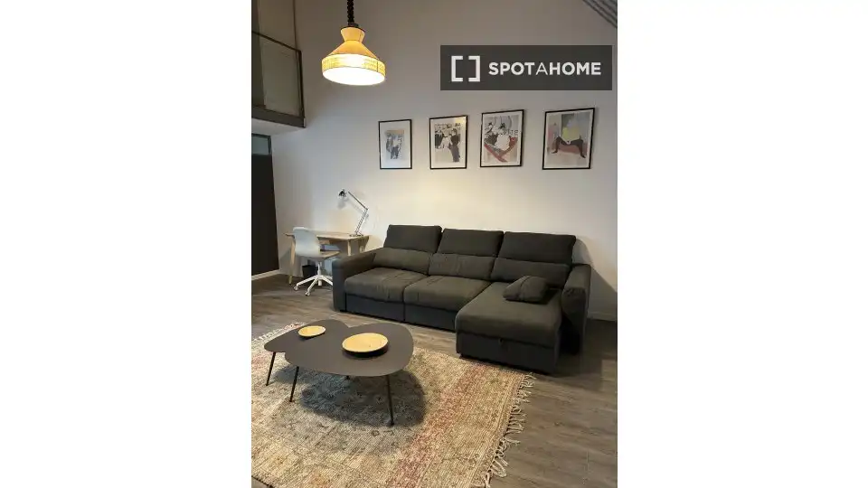 Living room of Study for share in Alcalá de Henares  with Air Conditioner, Heating and Terrace